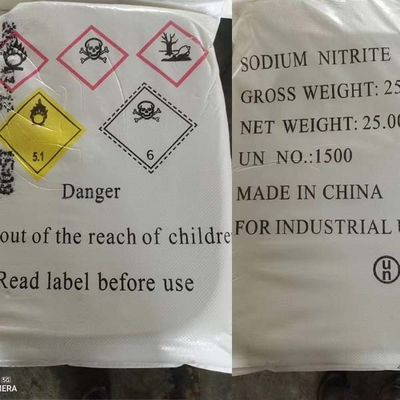 NaNO2 ซาเดียมไนตริต 27 MT / 20 GP 25 KG/ BAG ใช้สําหรับช่วยสี