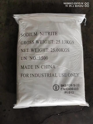 NaNO2 ซาเดียมไนตริต 27 MT / 20 GP 25 KG/ BAG ใช้สําหรับช่วยสี