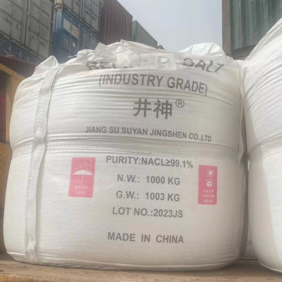 คริสตัลขาว NaCl โซเดียม คลอริด 1000 KG / BAG ใช้เป็นวัสดุแพร่ทางเคมี