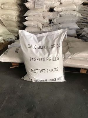 94% - 97% คัลเซียมคลอริด คอลเลียมคลอริดชนิดอุตสาหกรรมสีขาว ขนาดเม็ด CaCl2 คัลเซียมคลอริดอนุภาค 25kg
